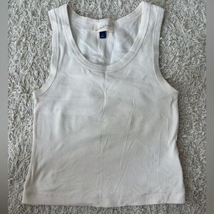 Universal Thread Women's White Ribbed Tank Top